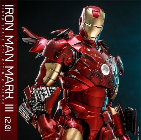 Iron Man Mark III (2.0) Iron Man Movie Masterpiece Series Diecast 1/6 Action Figure by Hot Toys